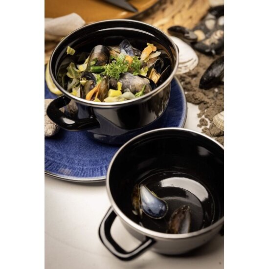 Кастрюля Cosy   Trendy для мидий Mussel Pots 0 9 л  черная  нержавеющая сталь