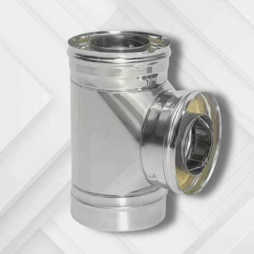 Изображение товара Тройник сэндвич для дымохода D115х200 утепленный 90 градусов нержавейка 0.5мм Теплов и Сухов