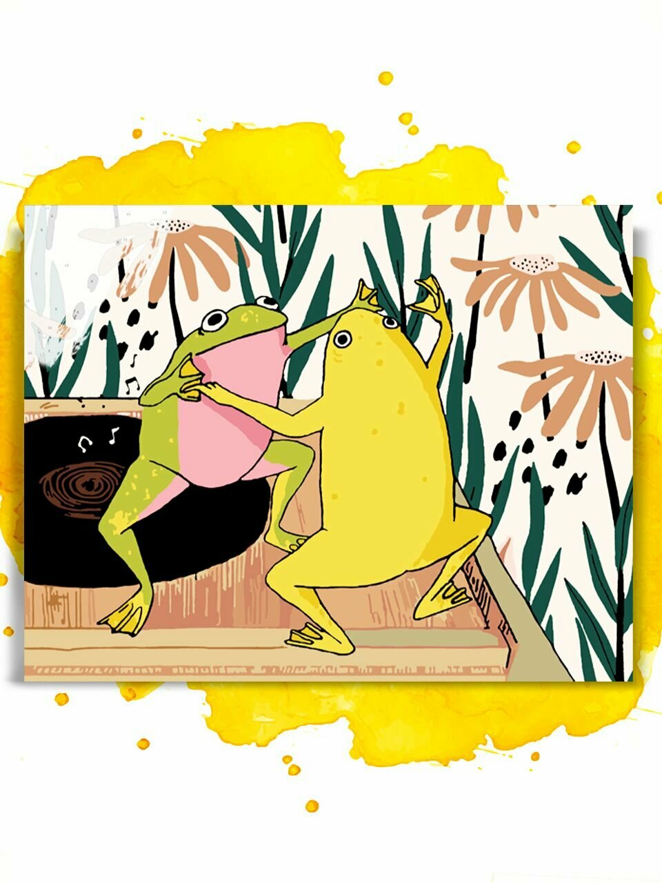 Картина по номерам НА ХОЛСТАХ Dancing frogs