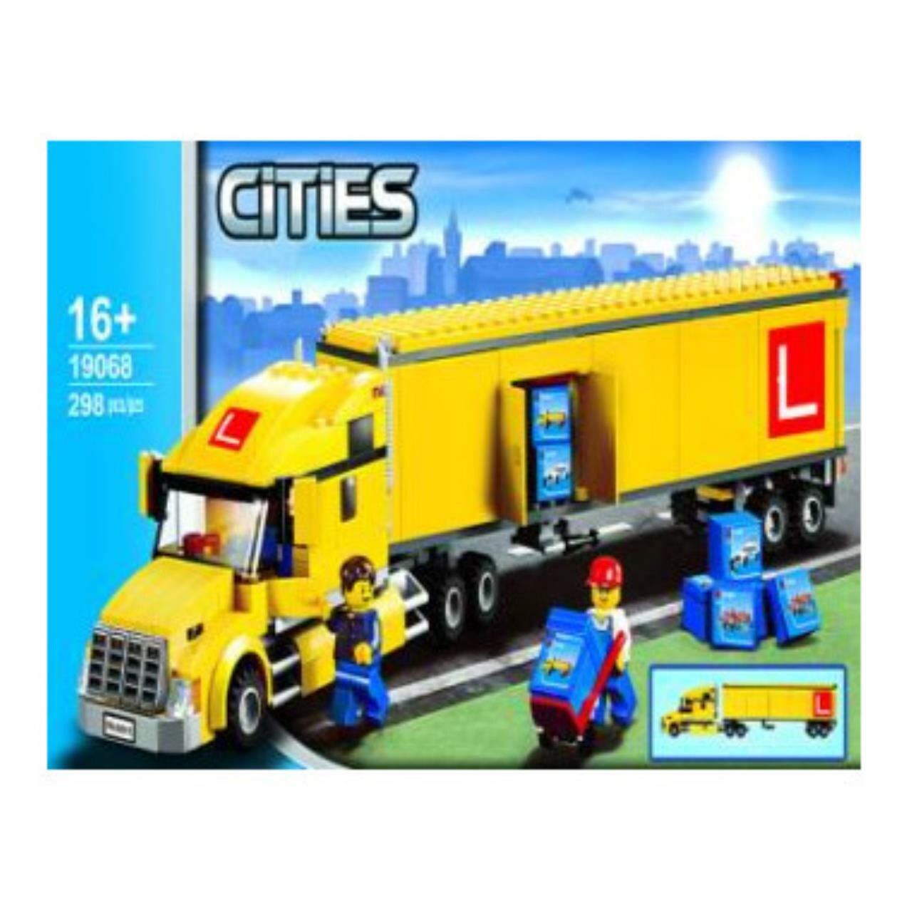 Конструктор детский Сити  Грузовой трейлер    298 деталей   19068