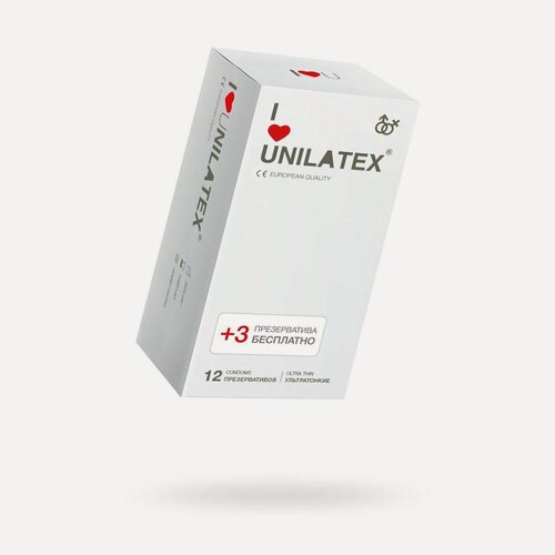 Изображение товара Презервативы Unilatex, natural ultrathin, ультратонкие, 19 см, 5,4 см, 15 шт.