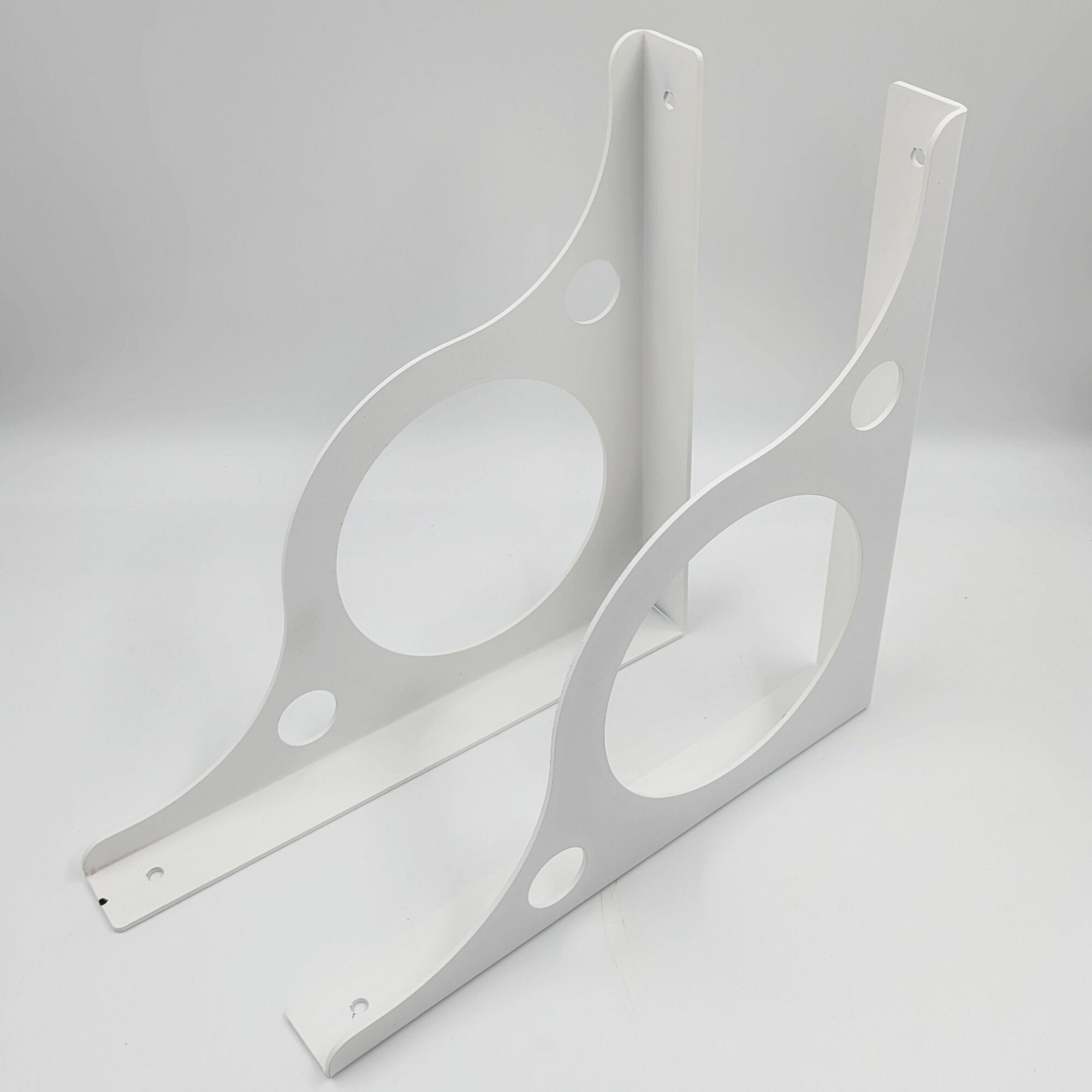 Кронштейн для полки усиленный 250х250х30мм белый 2шт — фото 1