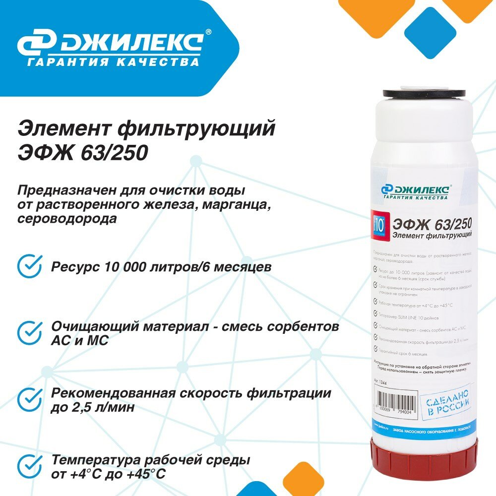 ДЖИЛЕКС Элемент фильтрующий Джилекс ЭФЖ 63/250