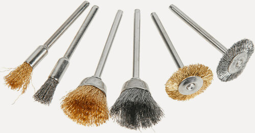 Изображение товара Набор щеток для гравера WORTEX, универсальный, 6 предметов, 3.2 мм