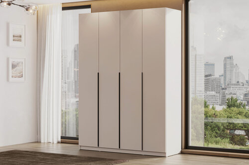 Изображение товара ARNIKA Шкаф для одежды распашной с полками, бежевый 50,6х160,1х221,6 см