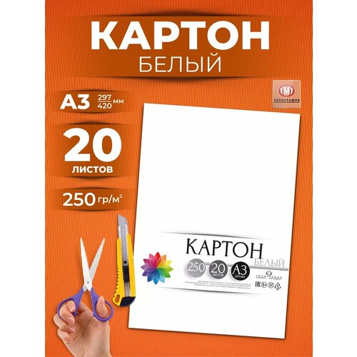 Белый картон для школы от бренда Типография 