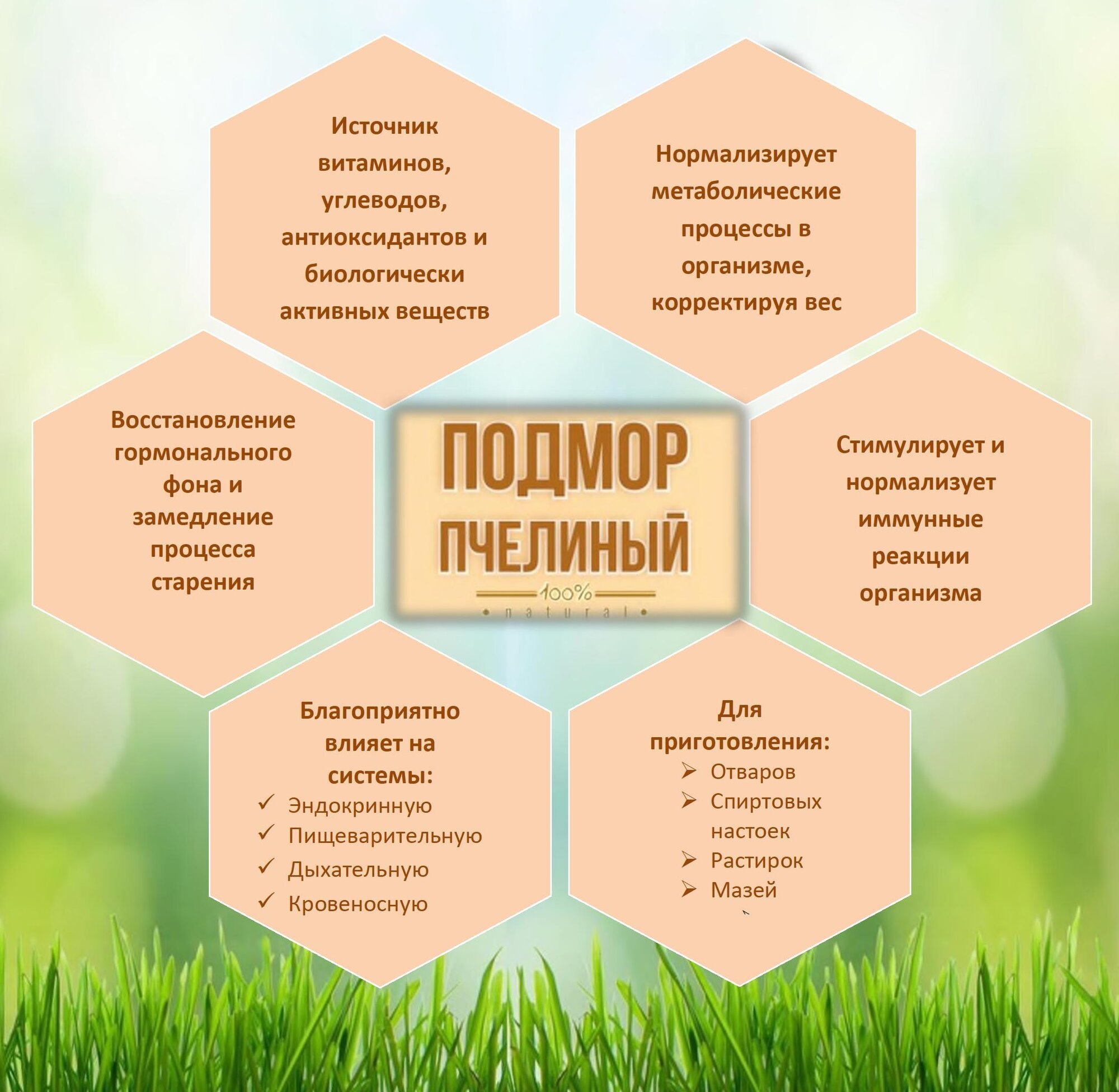 Минеральные Вещества "Пчелиный подмор Пасека Хитрый Мёд" 30 грамм