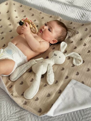 Изображение товара Непромокаемая пеленка многоразовая муслиновая