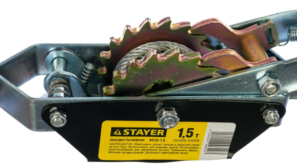 Лебедка Стайер автомобильная, 1,5т 2,4 м — фото 1