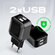 Сетевой адаптер DefenderEPA-13 черный, 2xUSB, 5V/2.1А, пакет