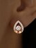 Серьги Ювелир Карат, серебро, 925 проба, золочение, фианит