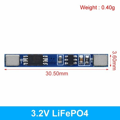 TZT BMS плата защиты аккумулятора 1S 3.2В 3.7В 3A для аккумуляторов 18650 32650, 1PCS 3.7V