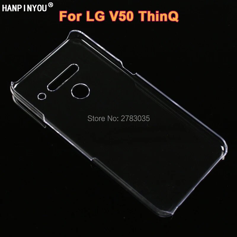 Для LG V50 ThinQ 5G 6,4 "глянцевый чехол для телефона с кристаллами, невидимый жесткий чехол из ПК, прозрачная защитная задняя крышка, Поликарбонат