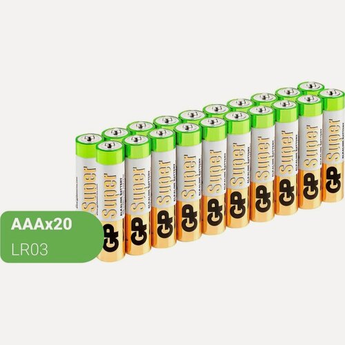 Изображение товара Батарейка GP Super AAA/LR03 (1.5 В) алкалиновая (блистер, 20шт.) (24A-2CRVS20)