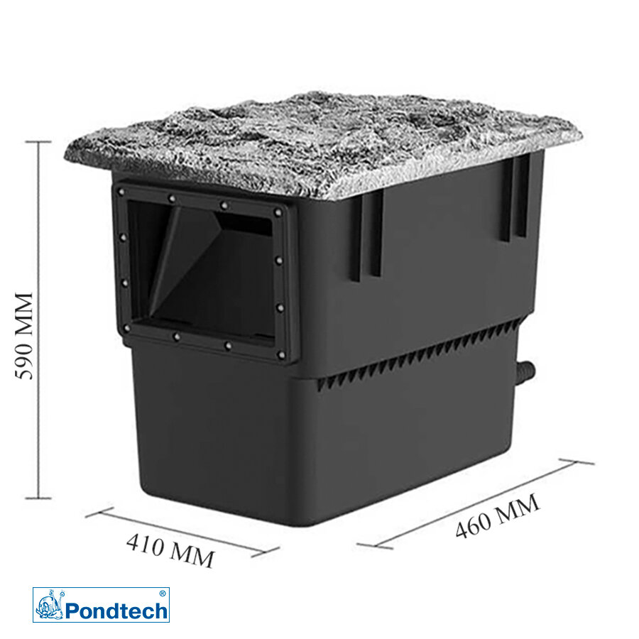 Скиммер для пруда, Pondtech Pondskimmer 40, без насоса, бортовой, пластик, черный — фото 1