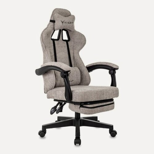 Изображение товара Кресло геймерское Knight Lord/F бежевый Camby 20 крестов. пластик подст. для ног