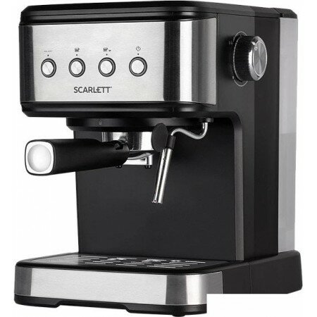 Рожковая кофеварка Scarlett SC-CM33022 1100 Вт корпус металл/пластик капучинатор ручной кофе молотый