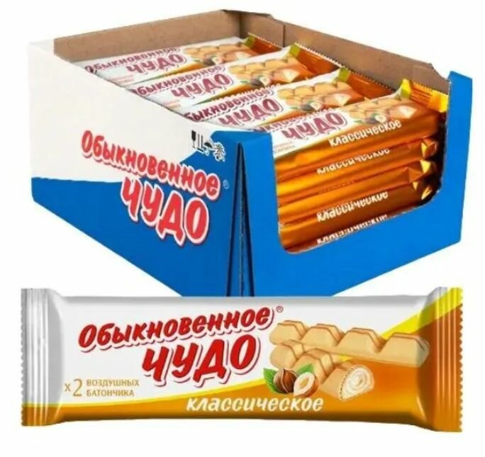 Батончик шоколадный Обыкновенное чудо классическое, 24 шт по 40 гр