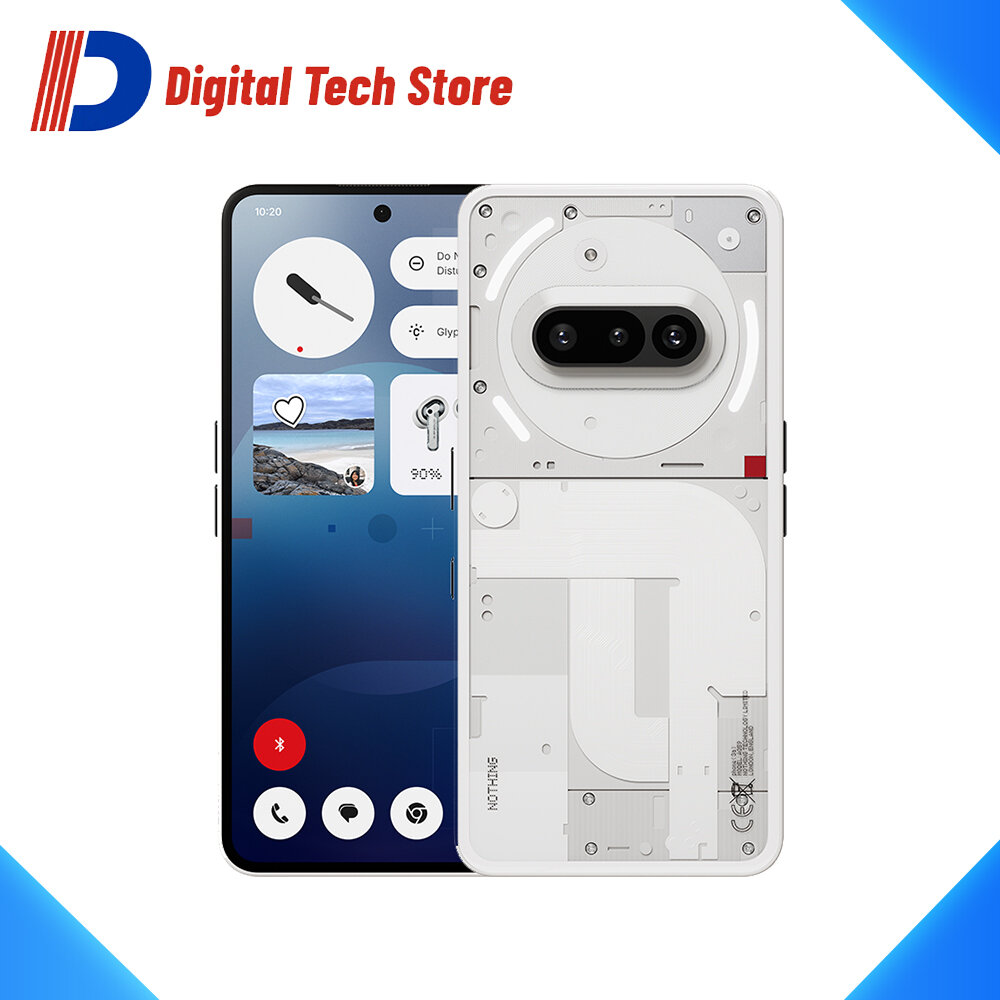 Смартфон Nothing phone 3a, Global, 8+128 ГБ, 5000 mAh, 6.77” гибкий AMOLED дисплей, белое