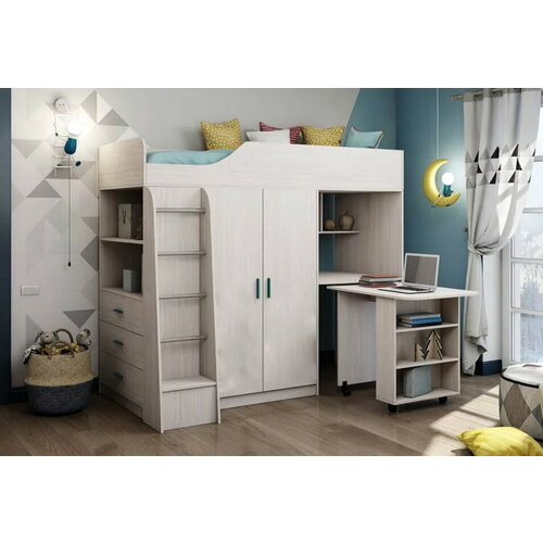 Кровать-чердак Астрид-мебель Каприз-11 фотопечать Паутинка сп место 80190 29900₽