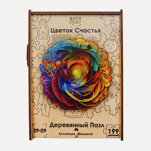 Изображение товара Фрея Пазл деревянный Цветок счастья 200 элементов SD-DP-016-ZT68 подробности сборки