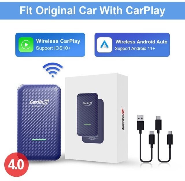 Адаптер беспроводного подключения Carlinkit 4.0 CPC200-CP2A Wi-Fi Android 10 черный
