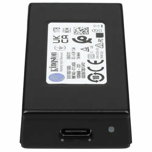 Kingston Внешний SSD диск Portable SSD 1TB Black SXS1000 1000G, Черный — фото 1