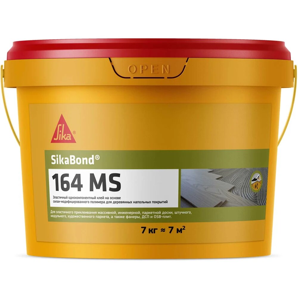 SIKA Bond-164 MS ведро 7 кг Эластичный клей для деревянных напльных покрытий на основе СМП 820411