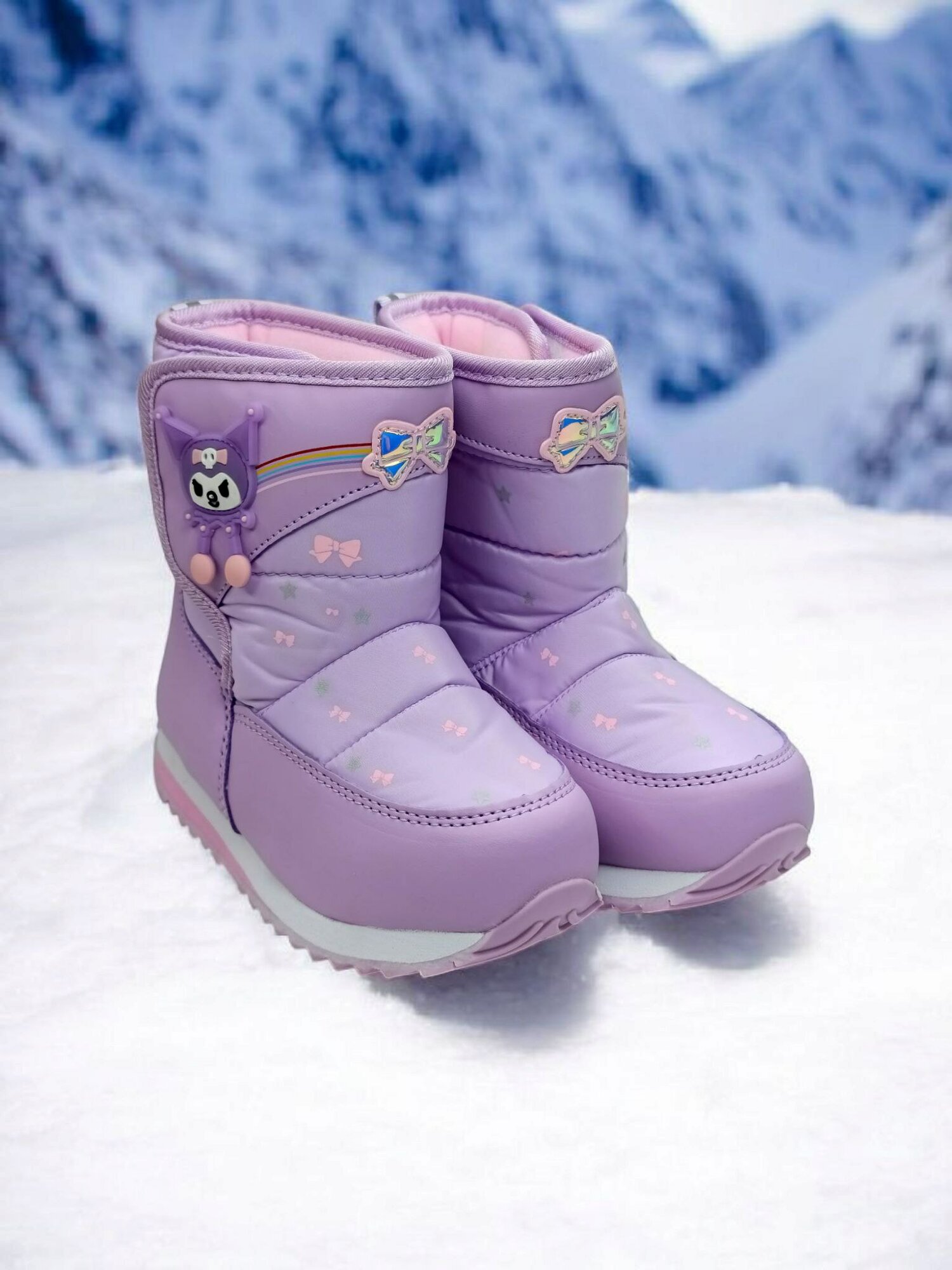 Дутики , размер 26, сиреневый — фото 1