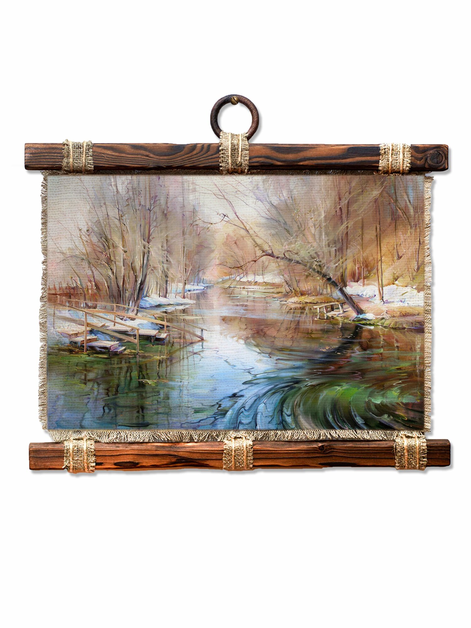 Панно Универсальный свиток  Апрель  Р  Романов  А4 горизонтальное ручной работы