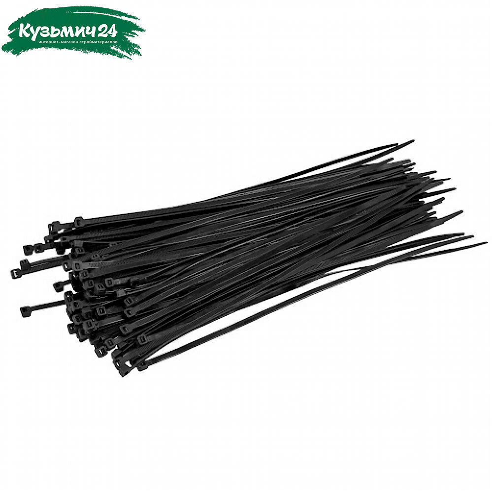 Стяжка кабельная Зубр КС-Ч2 нейлон 2.5х100 мм упаковка 50 шт черный
