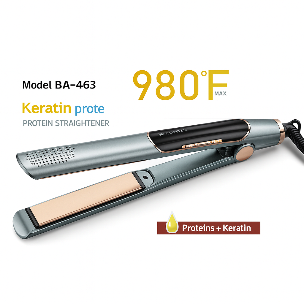 Выпрямитель волос BaByverse BA-463, 980 °F, ЖК-экран, титаново-керамический