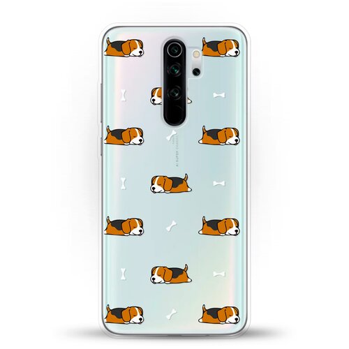 фото Силиконовый чехол бигли спят на xiaomi redmi note 8 pro andy & paul