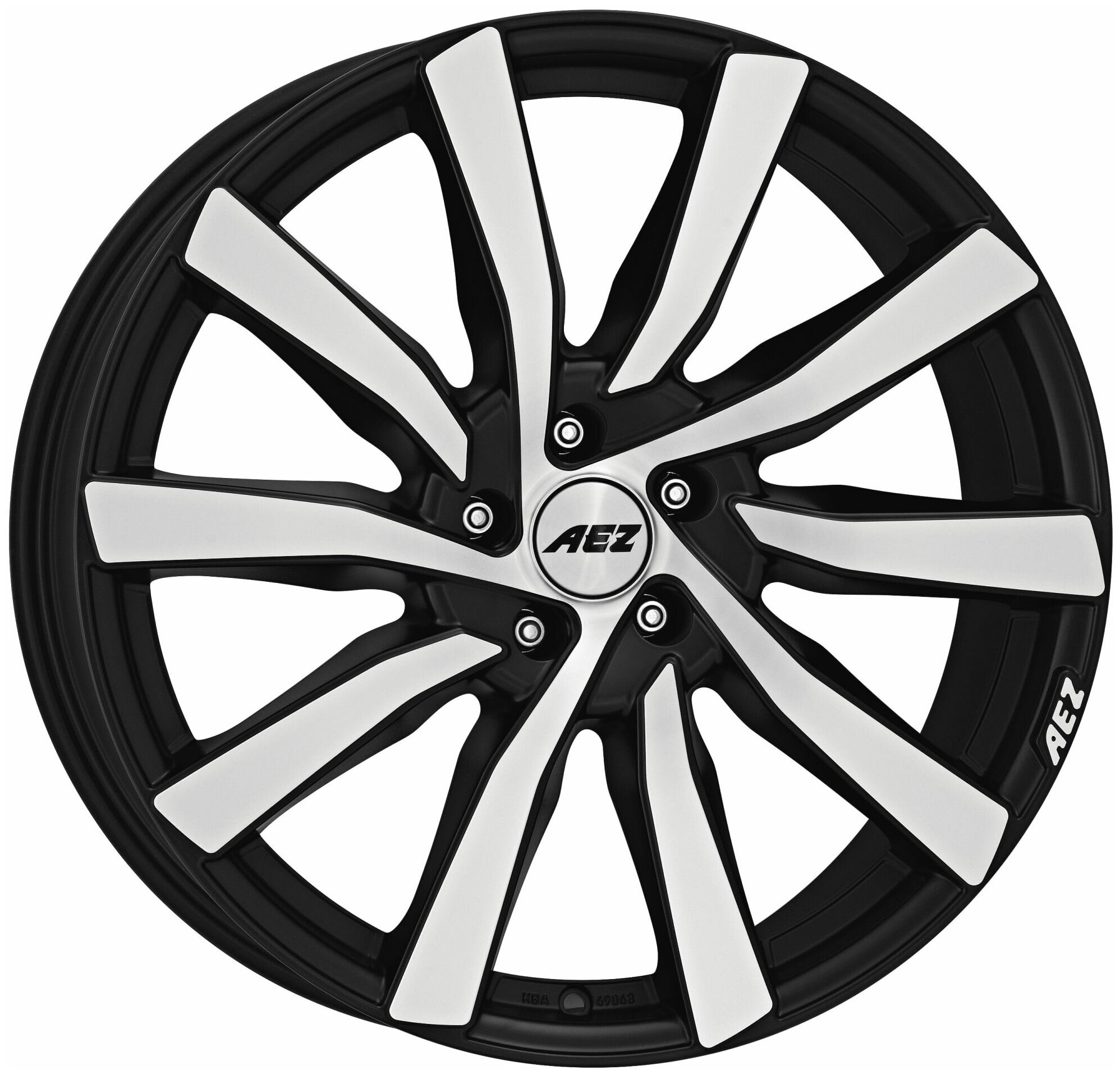 aez reef suv 20 / 9.0j pcd 5x112.00 et 40.00 цо 70.10 литой / черный с полированной лицевой поверхностью