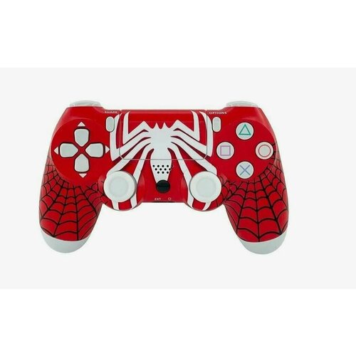 Беспроводной джойстик (геймпад) для PS4/ПК Spider-Man, красный/белый