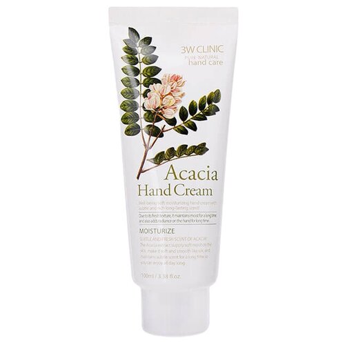 3W Clinic Крем для рук Acacia, 100 мл увлажняющий крем для рук happy lab moisturizing hand cream 75 мл