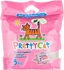 Комкующийся наполнитель PrettyCat Euro Mix с ароматом алоэ вера, 5 кг 5 кг