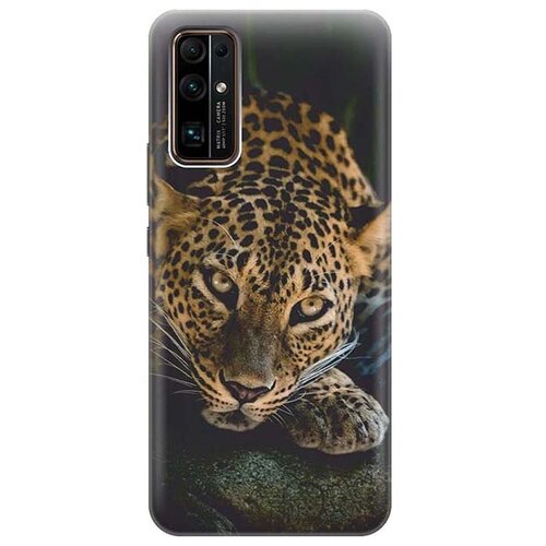 фото Ультратонкий силиконовый чехол-накладка для honor 30 с принтом "загадочный леопард" gosso