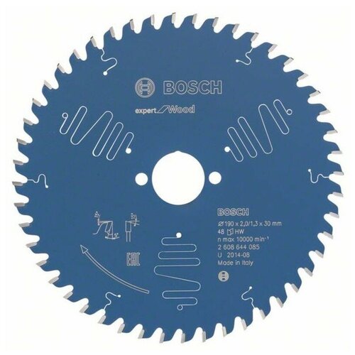 фото Пильный диск по дереву expert for wood 190x30x2/1.3x48t bosch 2608644085