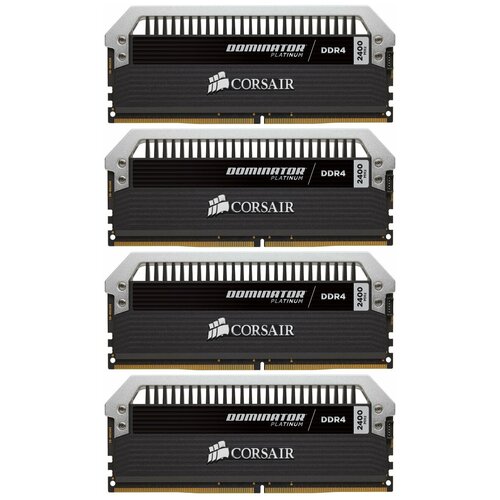 Оперативная память Corsair Dominator Platinum 32 ГБ 8 ГБ x 4 шт DDR4 2400 МГц DIMM CL14 CMD32GX4M4A2400C14 2470000₽