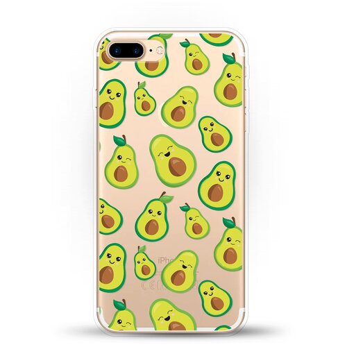фото Силиконовый чехол много авокадо на apple iphone 8 plus andy & paul