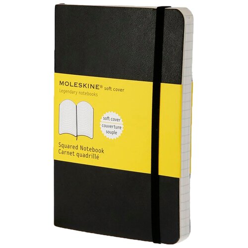 Записная книга Moleskine Classic Soft Pocket 90x140, 96 листов 385248QP612, черный, цвет бумаги бежевый