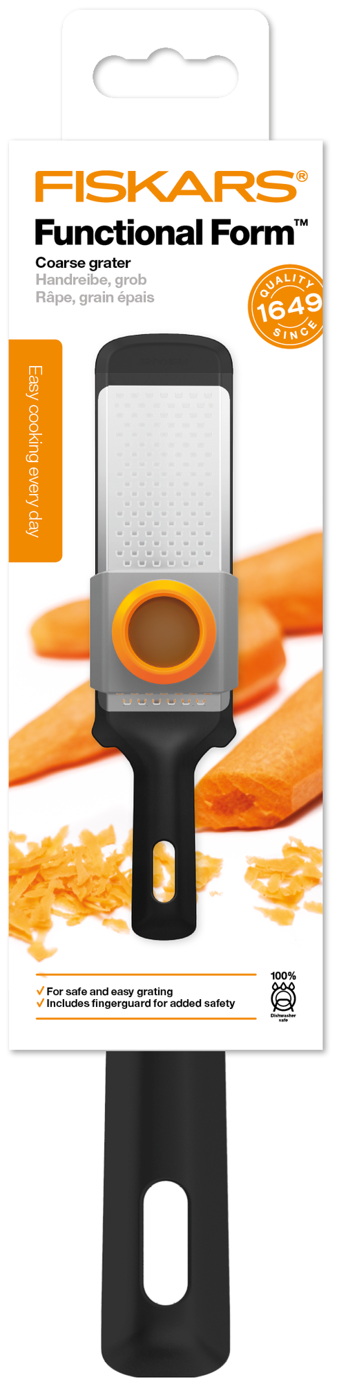 Терка Fiskars Functional Form черный/оранжевый - фото №2