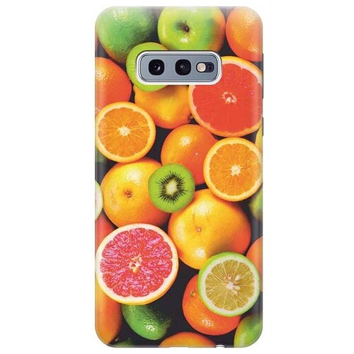 фото Ультратонкий силиконовый чехол-накладка для samsung galaxy s10e с принтом "сочные фрукты" gosso