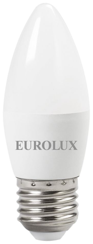 Светодиодная лампа Eurolux LL-E-C37-6W-230-4K-E27/свеча, 6Вт, нейтральный, Е27 76/2/10 - фотография № 1