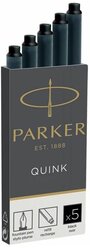 Картридж для перьевой ручки PARKER Quink Z11 (5 шт.) черный