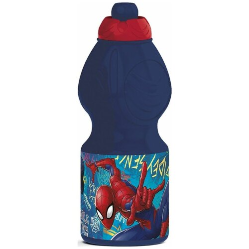 фото Бутылка для воды, для безалкогольных напитков stor спортивная фигурная 0.4 пластик человек-паук граффити