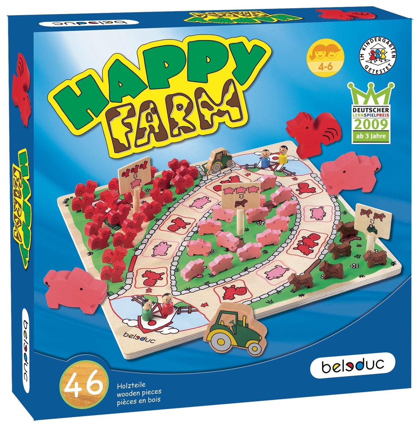 Деревянная развивающая игра Beleduc Веселая ферма - фото №1