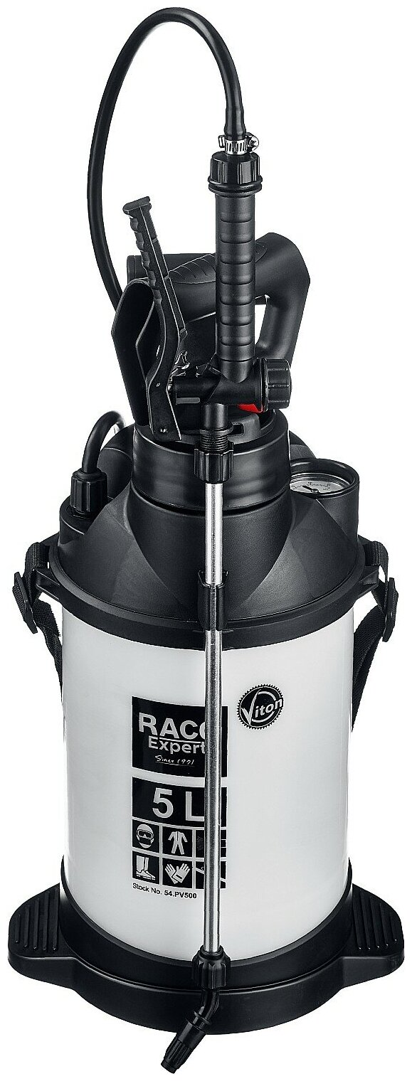 RACO Pro 500 профессиональный опрыскиватель 5 л, для работы с агрессивными химикатами, переносной