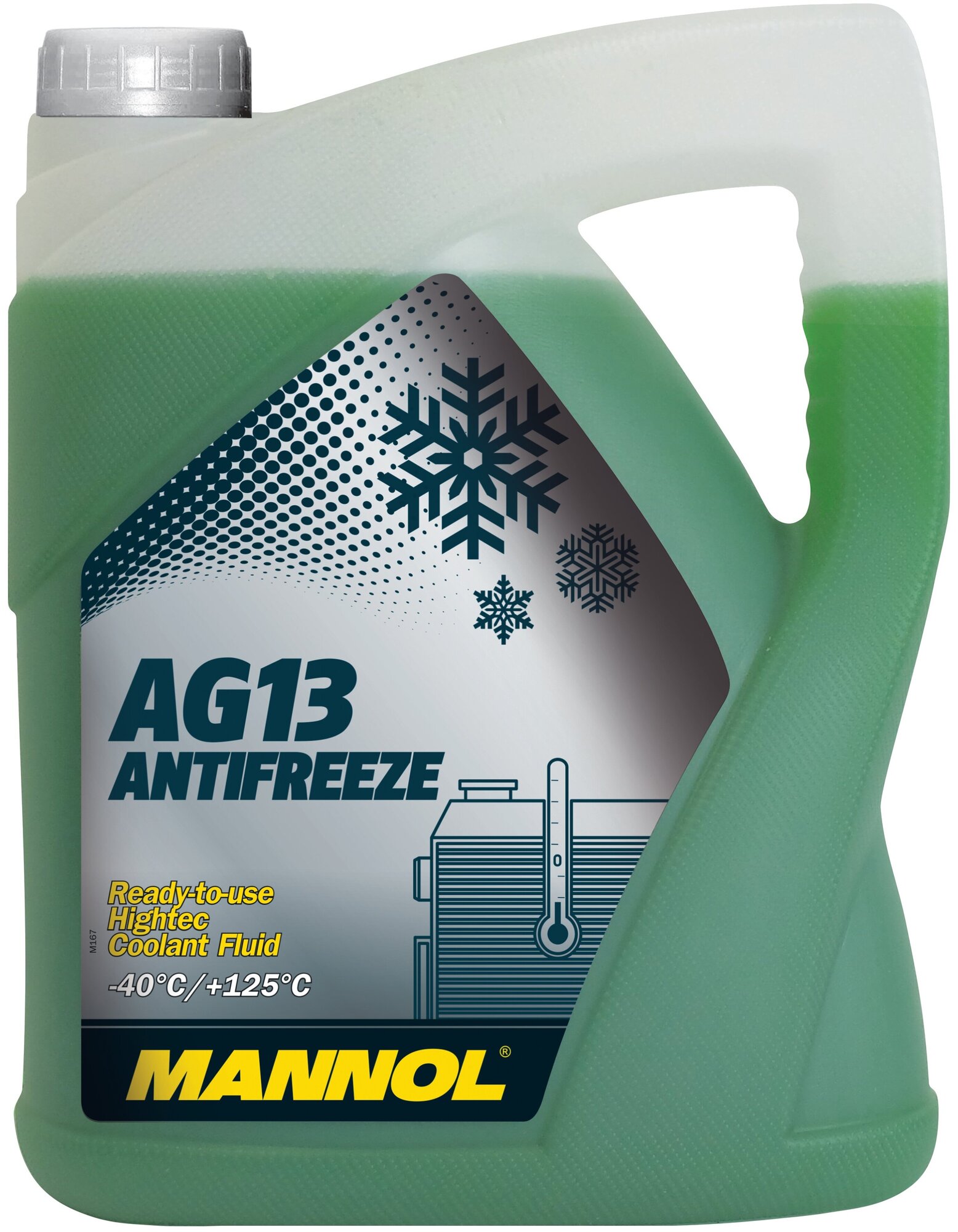 4013 MANNOL ANTIFREEZE HIGHTER AG13 5 л. Готовый раствор охлаждающей жидкости зеленый